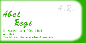 abel regi business card